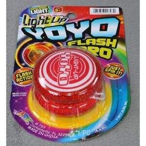 JA-RU Light Up YoYo Flash Pro Red LED Yo-Yo Toy Ages 5+ Super Bright Sealed